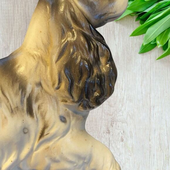 Vintage Cocker Spaniel Figurine Black & White Dog Made In Japan - Picture 7 of 9